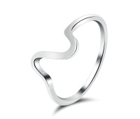 Silver Rings Plain Curve NSR-207